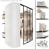 Trueliving 5 Loft Door Designer wardrobes Laminated Finish & PU Finish 8Ft *2Ft *9Ft -2438.4MM X 609MM X 2743.2MM)